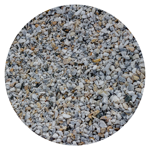 Крошка мраморная серо-белая